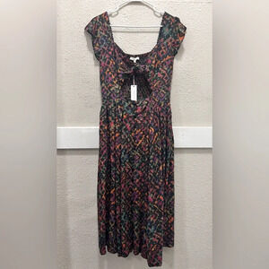 Love The Label Kaleidoscope Black Print Cut Out Dress NWT Small